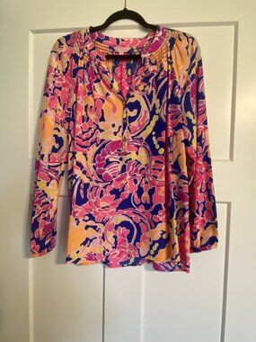 Lilly Pulitzer Elsa Silk Top - Iconic, Classic! - Sz. L